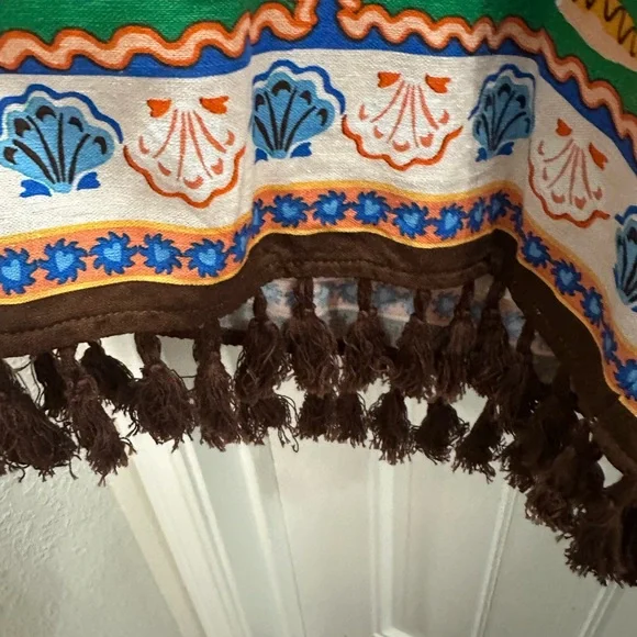 NWT Sugarlips Orange Colorful Graphic Print wide leg Pants 2x boho vacay spring - Picture 3 of 8